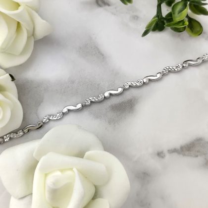 PULSERA ORO BLANCO CIRCON