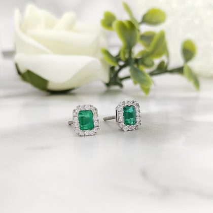 TOPO ORO BLANCO ESMERALDA DIAMANTE