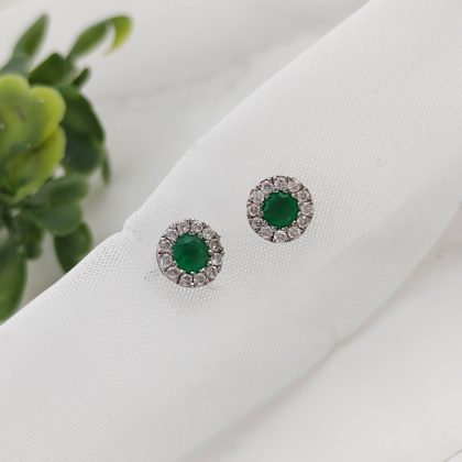 TOPO ORO BLANCO ESMERALDA DIAMANTE