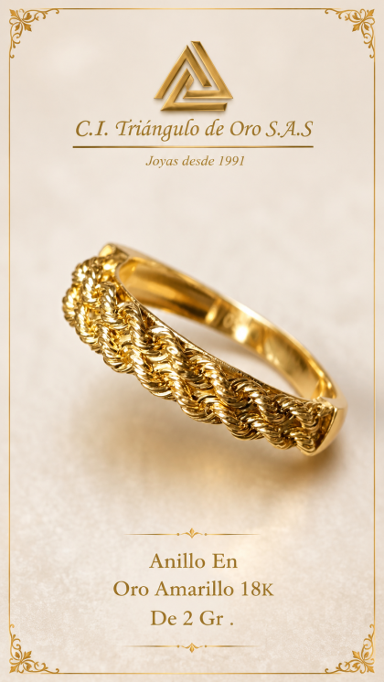 Anillo En Oro Amarillo 18K