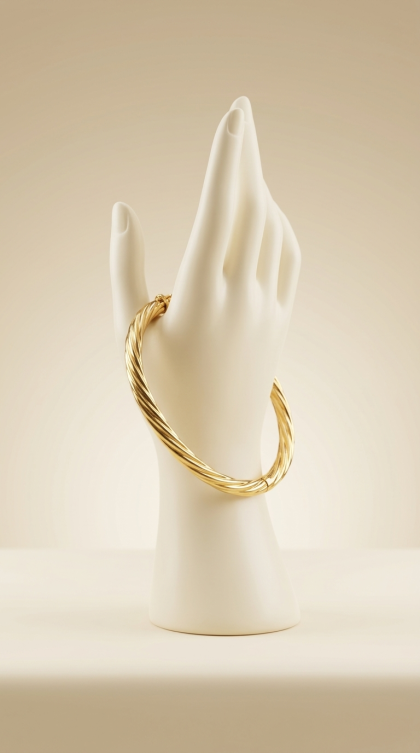 Aro En Oro Amarillo 18K Labrado