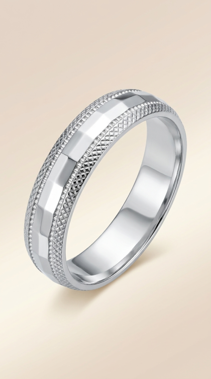 Argolla en oro blanco 18K