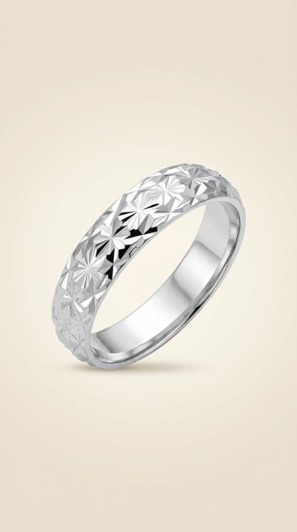 Argolla en oro blanco 18K