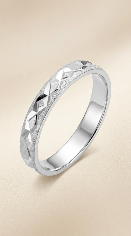 Argolla en oro blanco 18K