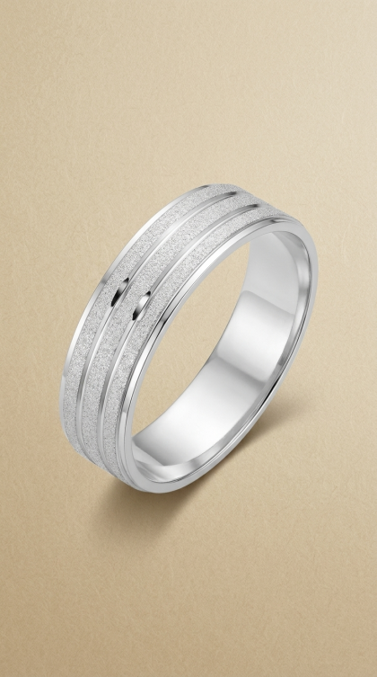 Argolla en oro blanco 18K