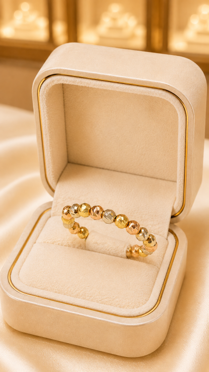 Argolla en tres oros 18K