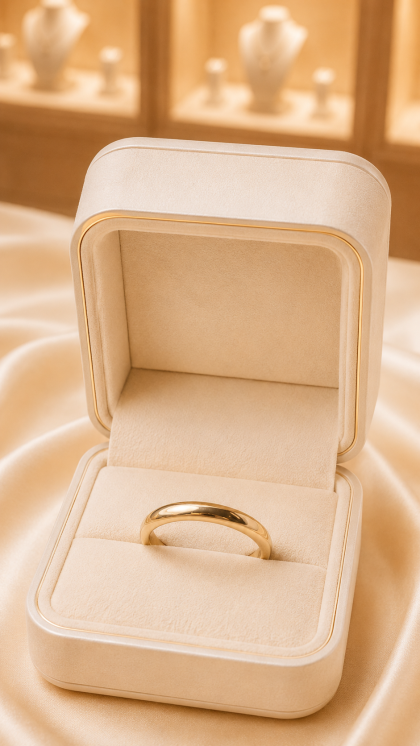 Argolla en oro rosado 18K