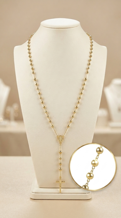 Rosario en oro amarillo 18K