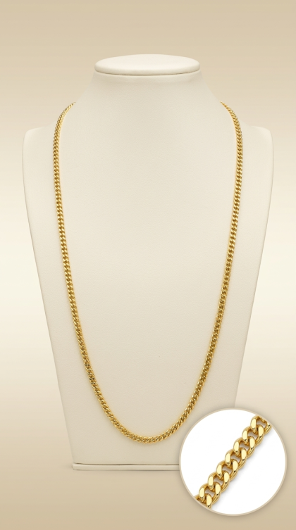 Cadena Grumet en oro amarillo 18K