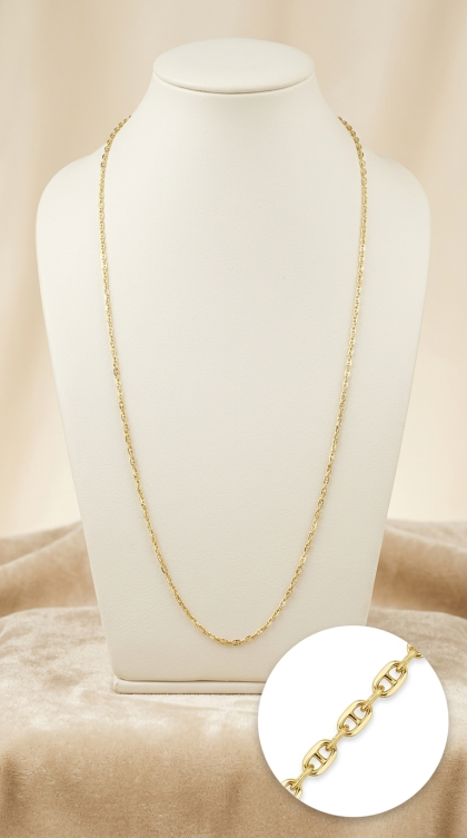 Cadena Ancla en oro amarillo 18K