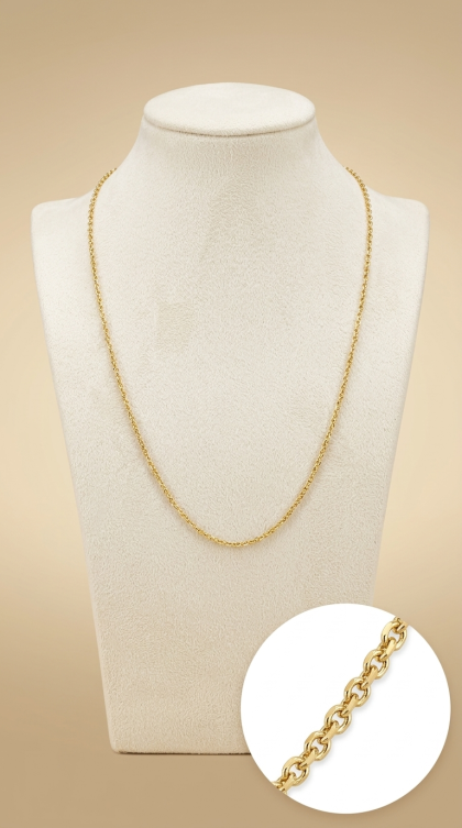 Cadena Espejo en oro amarillo 18K