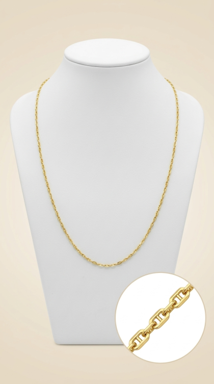 Cadena Ancla en oro amarillo 18K
