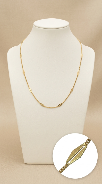 Cadena Cubana en oro amarillo 18K