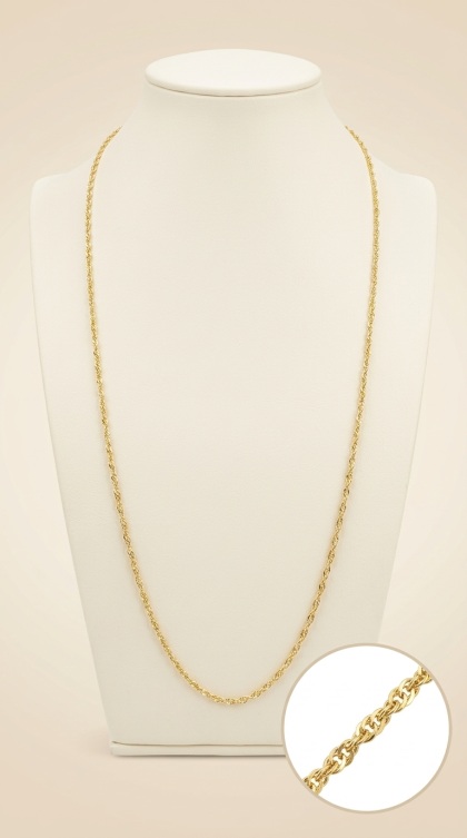 Cadena Singapur en oro amarillo 18K