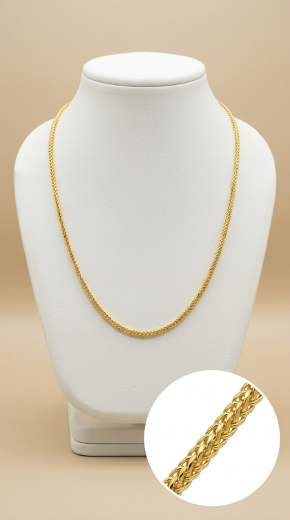 Cadena Espiga en oro amarillo 18K