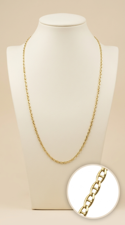 Cadena Ancla en oro amarillo 18K