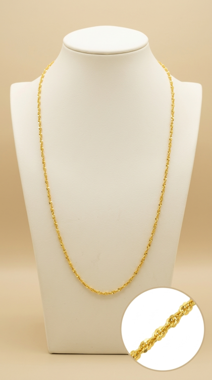 Cadena Singapur en oro amarillo 18K