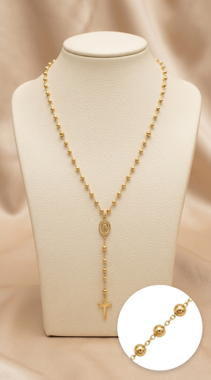 Rosario en oro amarillo 18K
