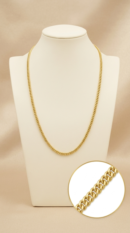 Cadena Franco en oro amarillo 18K