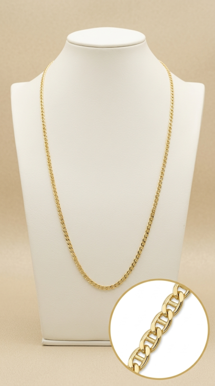 Cadena Ancla en oro amarillo 18K