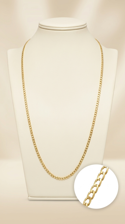 Cadena Grumet en oro amarillo 18K