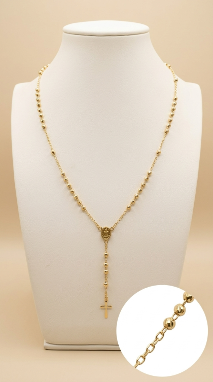 Rosario en oro amarillo 18K