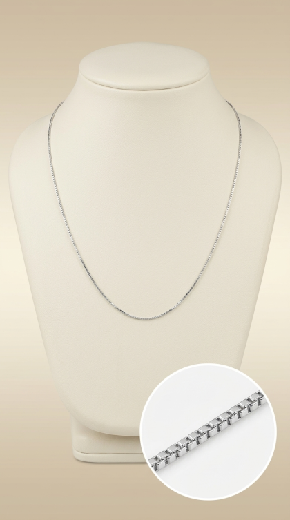 Cadena Veneciana en oro blanco 18K