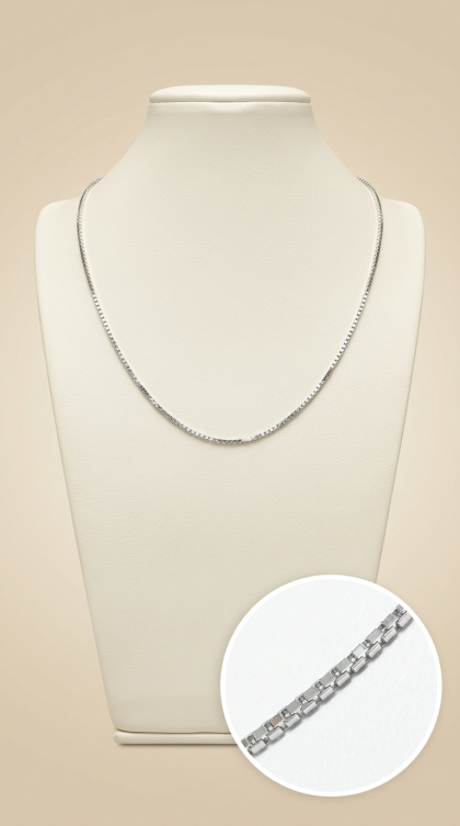 Cadena Veneciana en oro blanco 18K