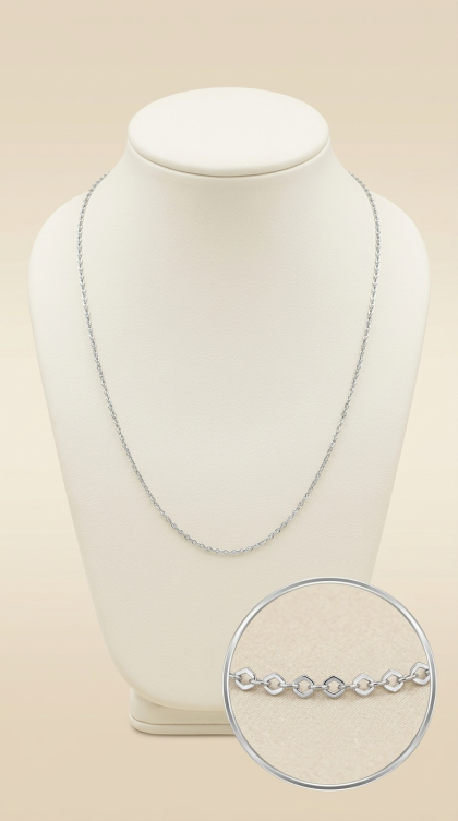 Cadena en oro blanco 18K