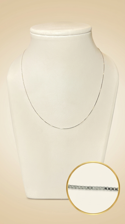 Cadena Veneciana en oro blanco 18K