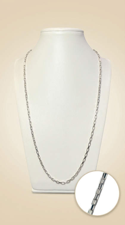 Cadena Veneciana en oro blanco 18K