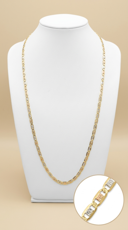 Cadena Ancla en oro combinado 18K