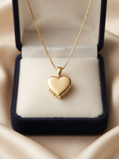 Dije Corazón en Oro Amarillo 18K