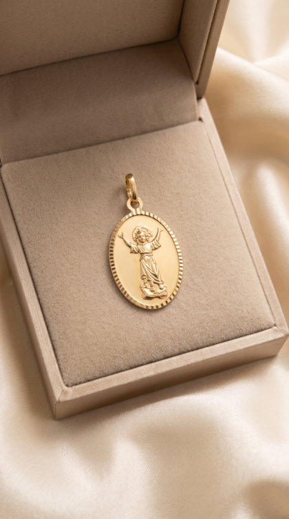 Dije Divino Niño en Oro Amarillo 18K
