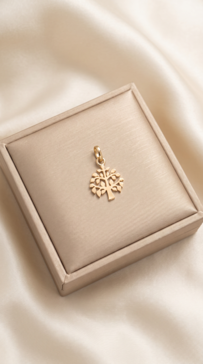 Dije Árbol de la Vida en Oro Amarillo
