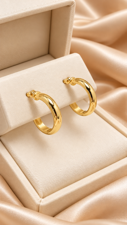 Candongas En Oro Amarillo de 18K