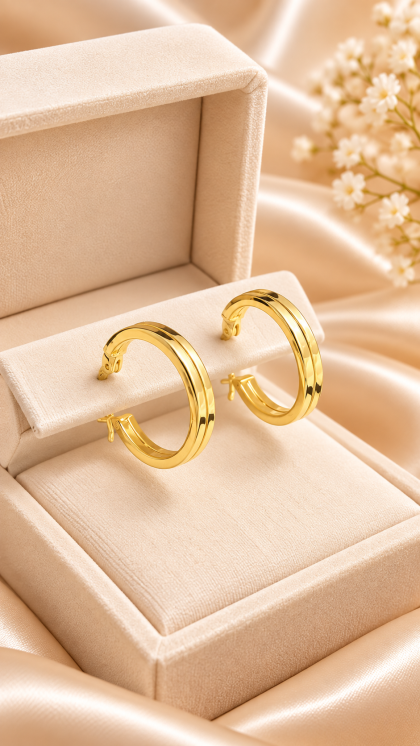 Candongas En Oro Amarillo 18K