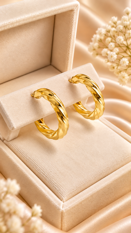 Candongas En Oro Amarillo 18K