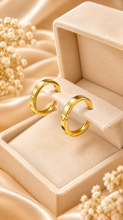 Candongas En Oro Amarillo 18K