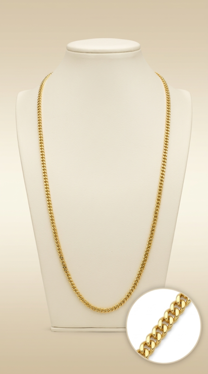Cadena Grumet en oro amarillo 18K