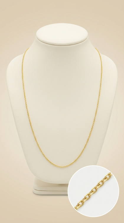Cadena Espejo en oro amarillo 18K