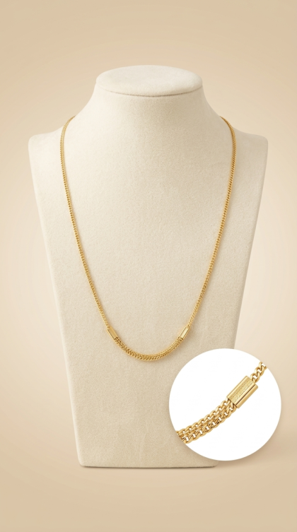 Cadena Grumet en oro amarillo 18K