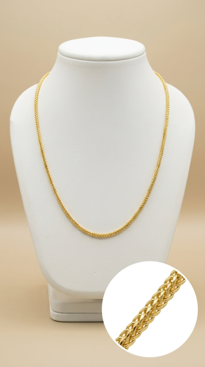 Cadena Espiga en oro amarillo 18K