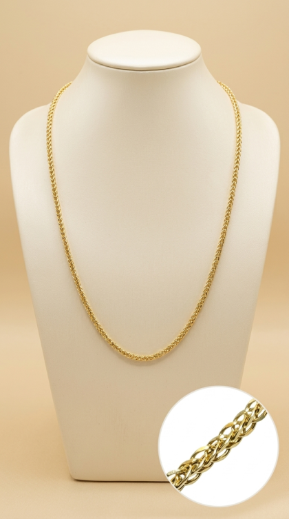 Cadena Espiga en oro amarillo 18K