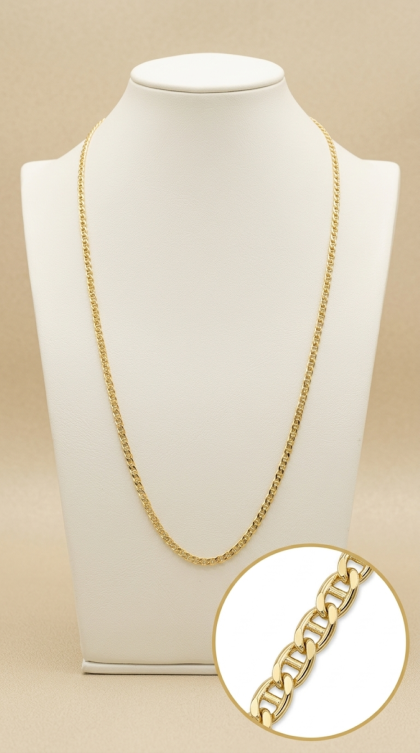 Cadena Ancla en oro amarillo 18K