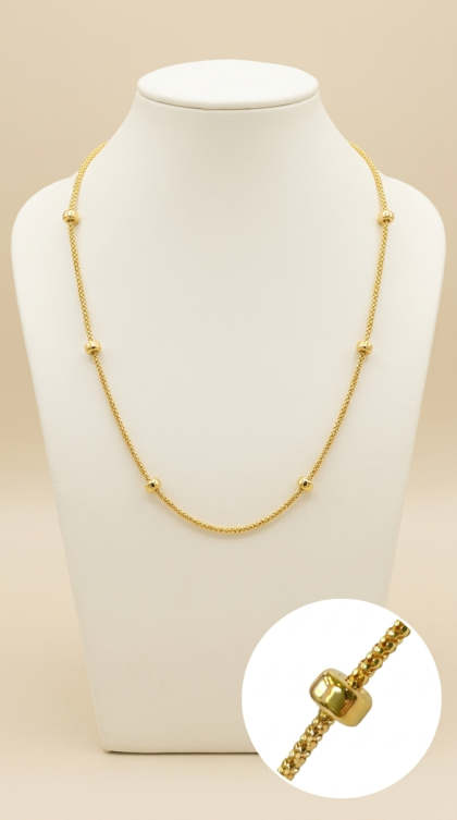 Cadena Coreana en oro amarillo 18K