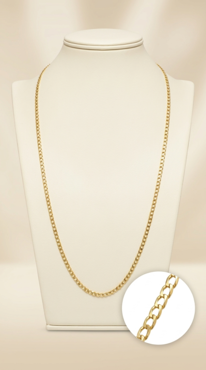 Cadena Grumet en oro amarillo 18K