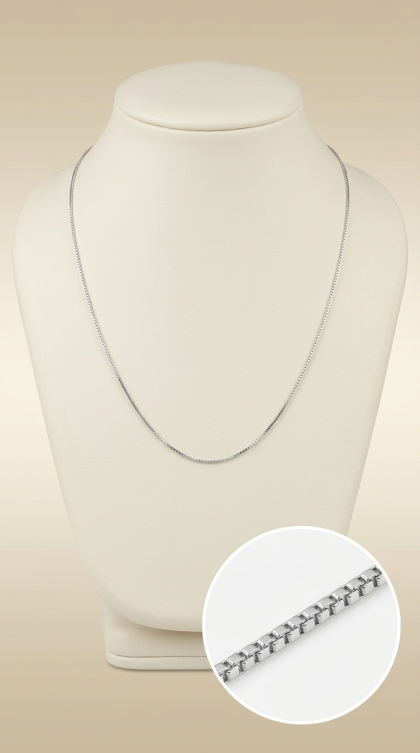 Cadena Veneciana en oro blanco 18K