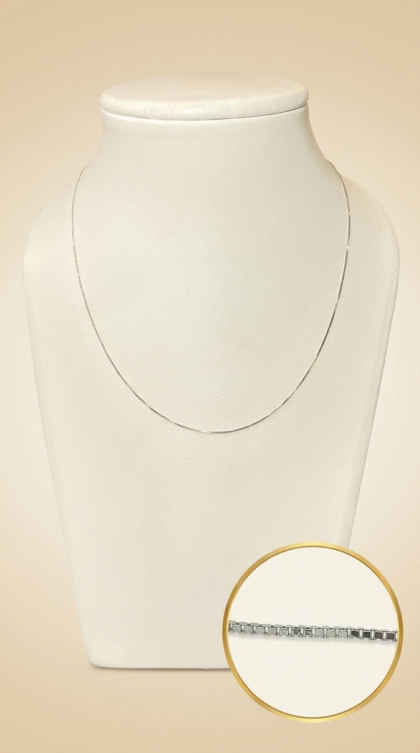 Cadena Veneciana en oro blanco 18K