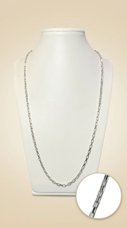 Cadena Veneciana en oro blanco 18K